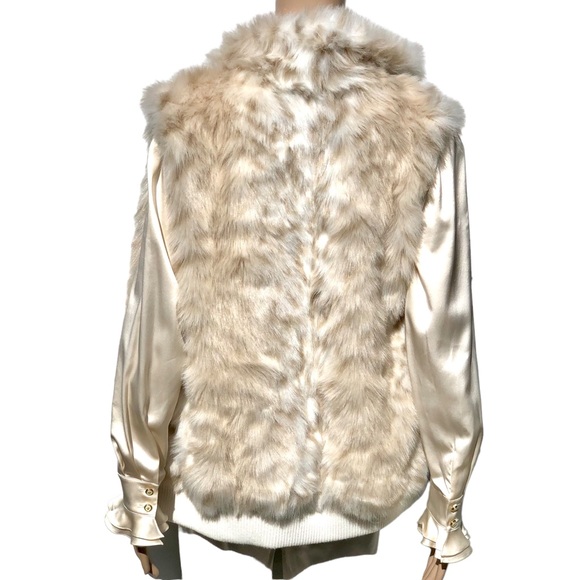 Coldwater creek faux fur vest Sz XL - Picture 12 of 15